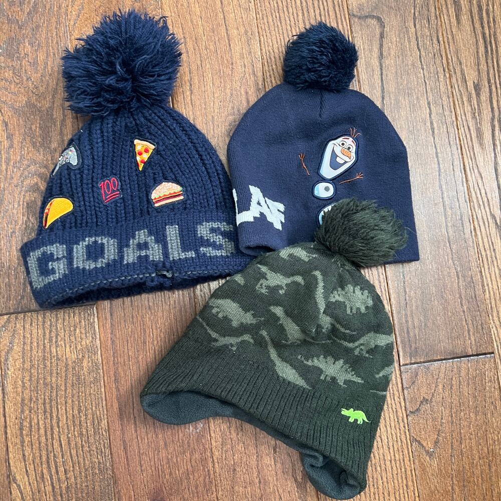 Bundle of 3 kids winter hat Beanie Sz S/M